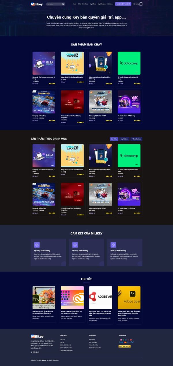 Theme WordPress Shop bán tài nguyên, sản phẩm số